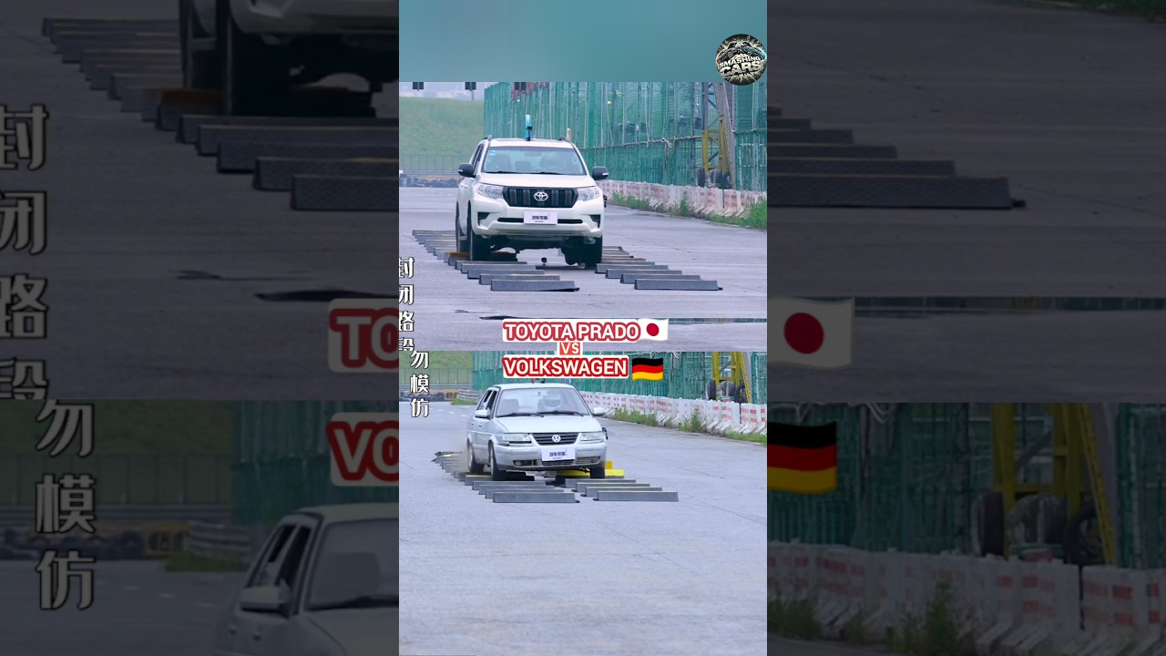 Stability test of Toyota Prado VS Volkswagen 🔥🔥