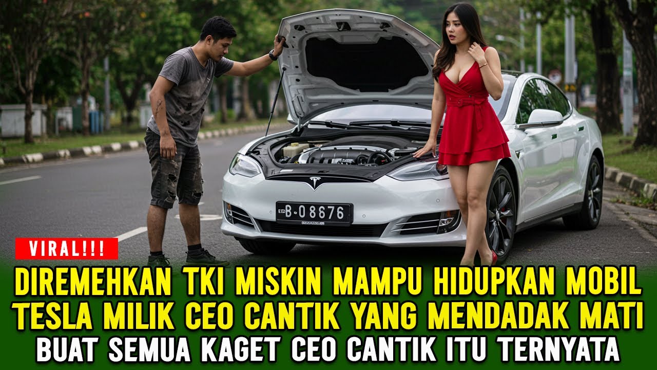 DIREMEHKAN❗TKI BERHASIL SELAMATKAN CEO CANTIK SAAT MOBIL TESLA MENDADAK MATI