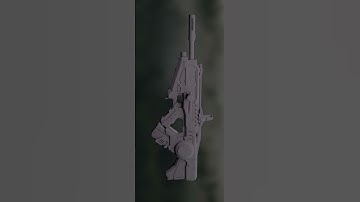 Sci-fi gun modelled using #blender