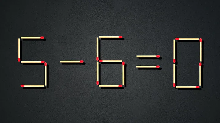 Turn the wrong equation into correct | Matchstick Puzzle 5-6=0
