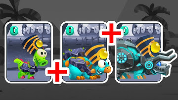 Dino Bash 2: Max Level Anky, Lil Spitty, Robo Tricer and Unlock T-Rex | The Zas Team