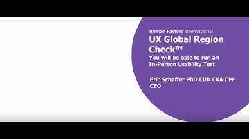 International User Testing Training Kit