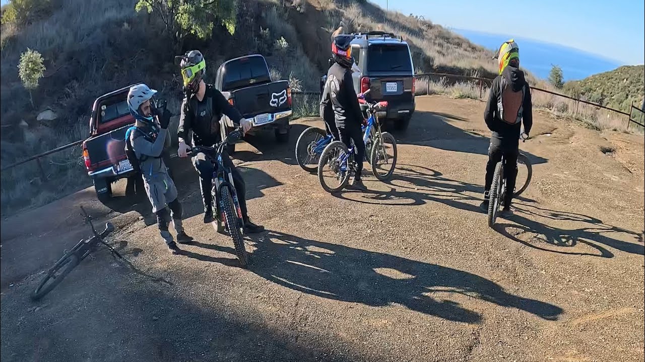 Cold Spring trail Santa Bárbara California con los turbo niños MTB 🚵🏽