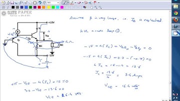 GATE 1995 ECE Q point calculation of power amplifier
