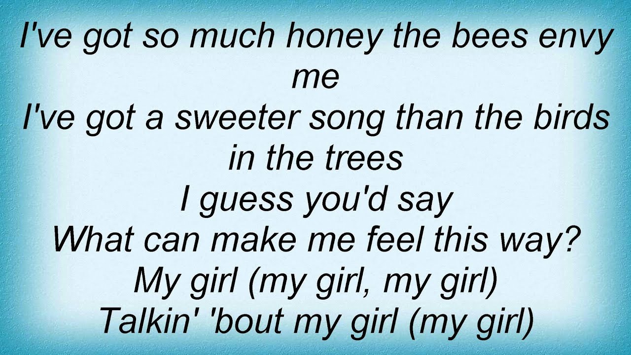 16241 Otis Redding My Girl Lyrics YouTube