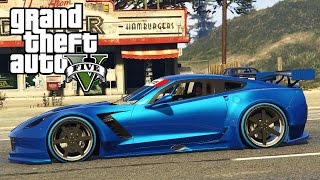 un tour en corvette de course sur gta 5 corvette c7r vrai bruit moteur