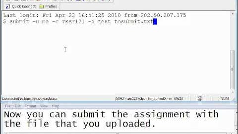 UOW - Submitting an SCSSE assignment on Windows