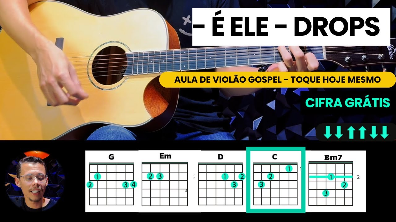 É Ele | Cifra Simplificada | Para Iniciantes | Drops INA | Aula De Violão