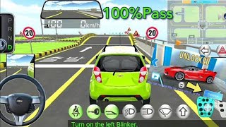 3D Driving class course test car device control , Road driving, hill Left turn right trun screenshot 5