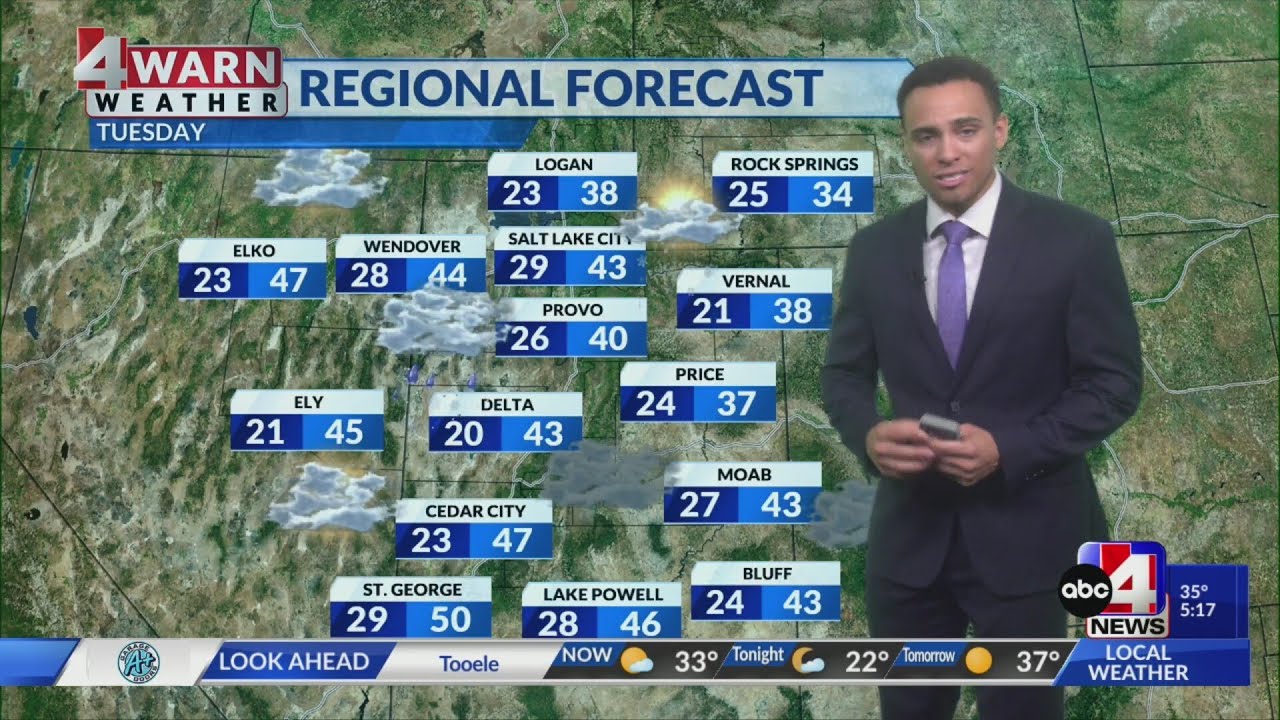 Increasing clouds and cold through Tuesday morning - YouTube