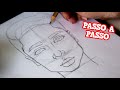 COMO DESENHAR UM ROSTO MASCULINO - TUTORIAL PASSO PASSO