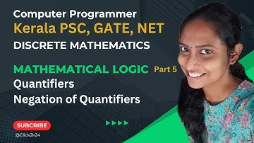 Predicate Logic (Quantifiers & Negation) | Kerala PSC, GATE, NET #cseforkpsc #studywithclick #click