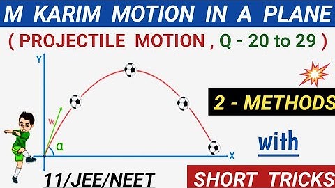 m Karim physics solutions class 11 I m Karim motion in a plane , projectile motion , chapter 9