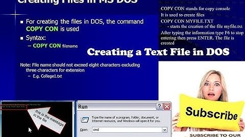 Creating a Text File in DOS