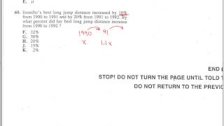 ACT Test 2 Math. Question 60.