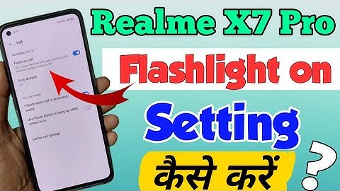 Realme X7 Pro mein Flashlight On Setting Kaise kare | how to enable flashlight in Realme X7 Pro