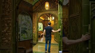 He Opened the Door to a Secret Bamboo Room! 😱🌿#shorts #treehouse #viral #tranding