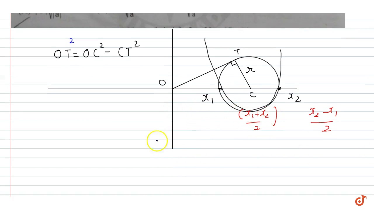 A Parabola Y Ax 2 Bx C Ac Gt 0 Crosses The X Axis At A And