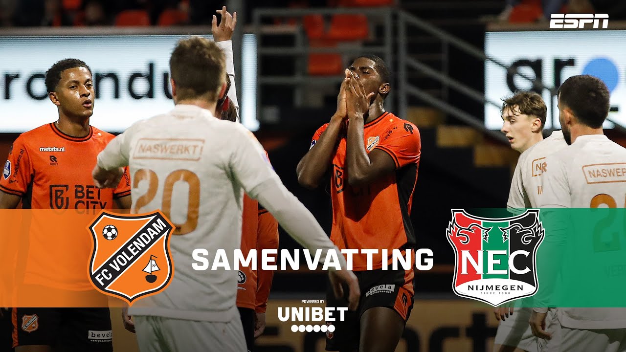 ❌ GOAL VOLENDAM AFGEKEURD, N.E.C. SCOORT MINUUT LATER 😱 | Samenvatting FC Volendam - N.E.C.