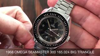 Hands On - 1968 OMEGA SEAMASTER 300 165.024 "Big Triangle" Vintage Dive Watch