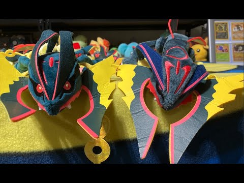 Shiny Mega Rayquaza 34 Inch Plush from Pokemon Center Website - Fake vs  Real Comparison 