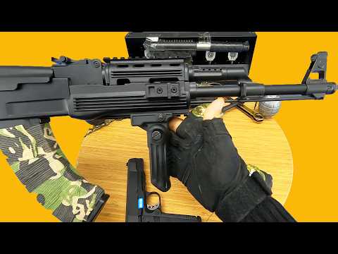 Shredding an Airsoft AK 47 & TEC 9 Bead Blaster! Insane Destruction Test with Explosive Toy Ammo!