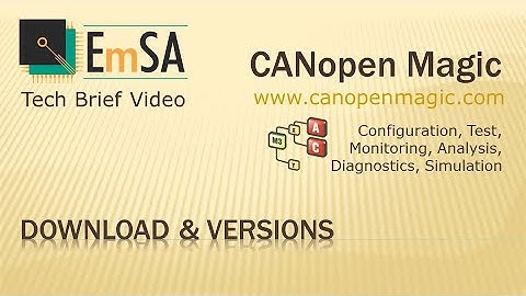 CANopen Magic - Where to get it, download and versions