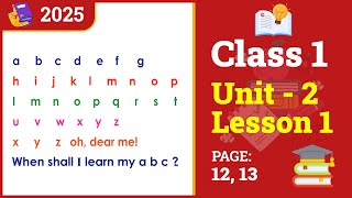 Class 1 English | Unit 2 | Lesson 1 | The Alphabet Song (Book 2025)