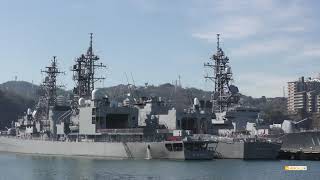 【4K】2021 0104 横須賀軍港めぐり 11時便(一巡目) CVN-76 ロナルド・レーガン、DD-107 いかづち、DD-110 たかなみ、DD-11 おおなみ