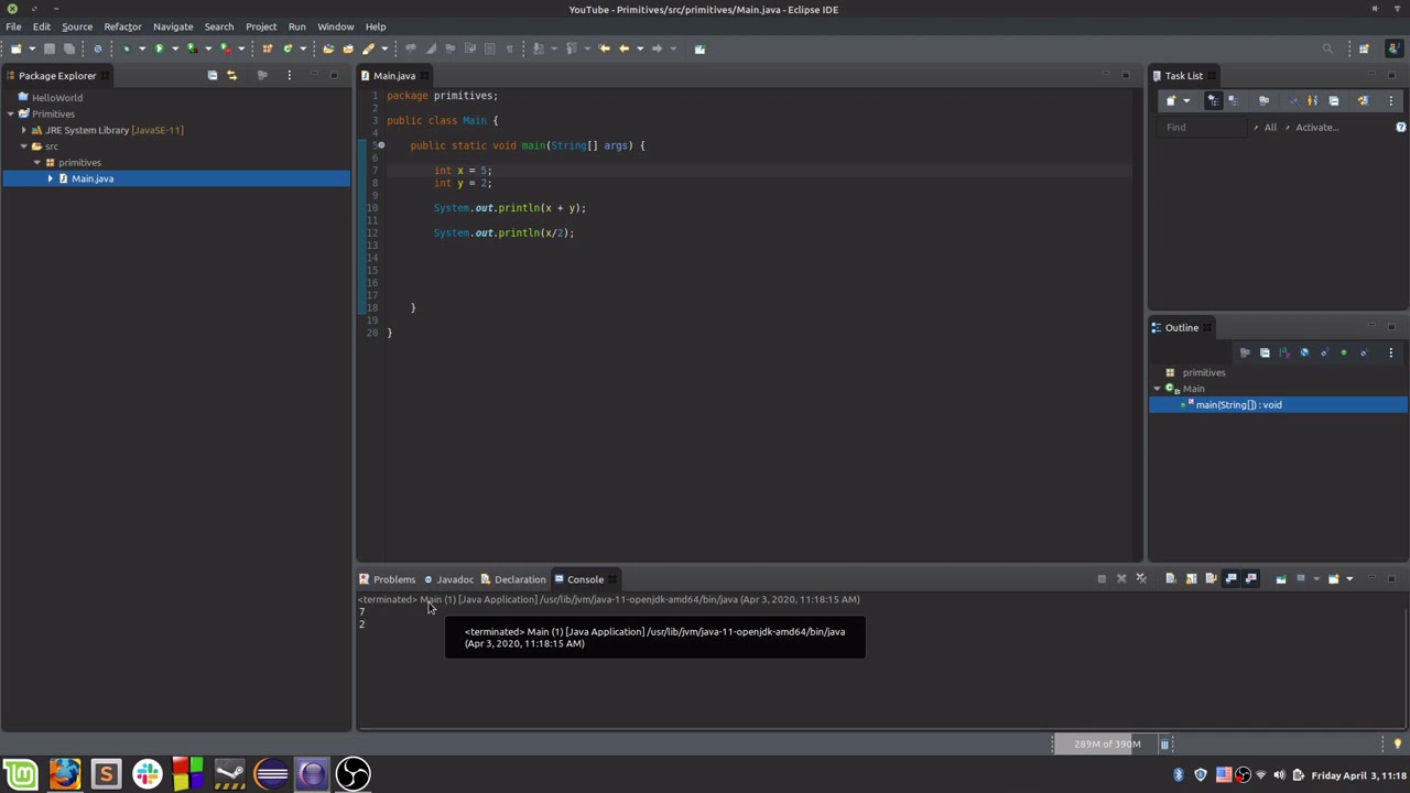 Introduction to Java Programming - Part 2: Primitive Data Types