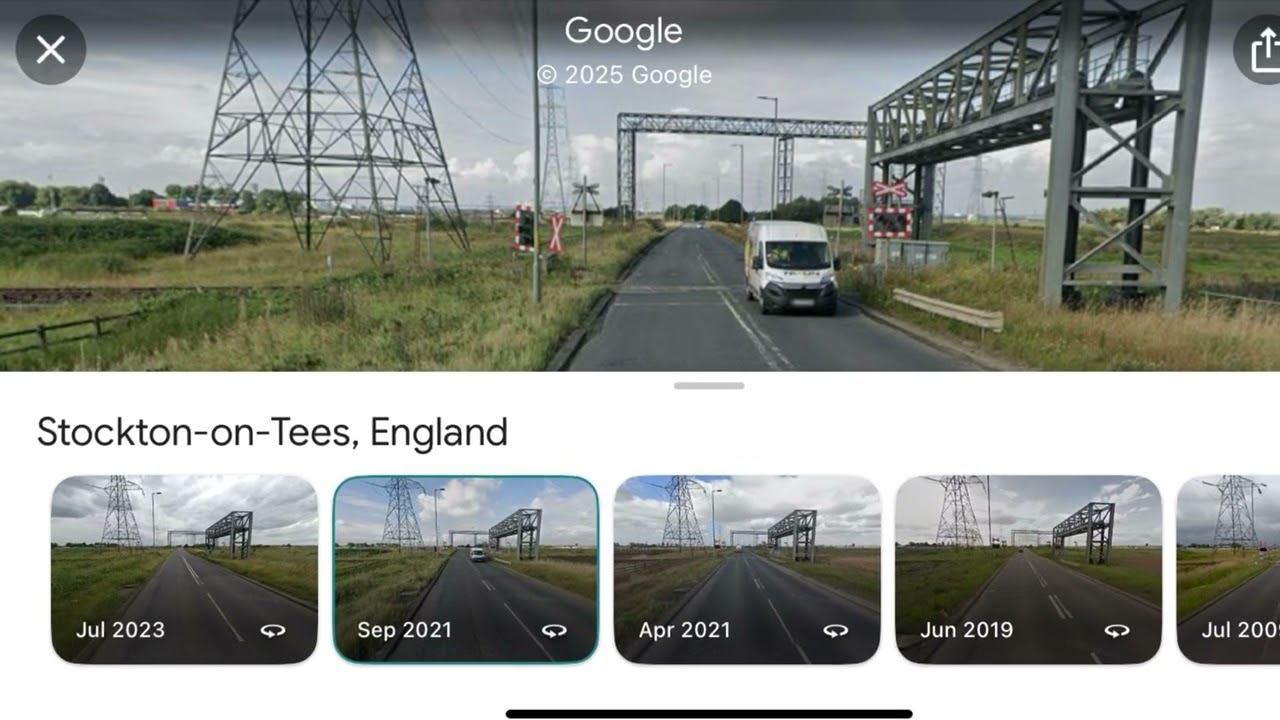 Seal sands level crossing before and after.