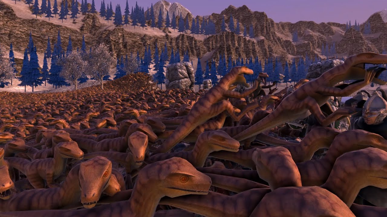 17000 Rohan Swordsmans VS 15000 Velociraptors . Ultimate Epic Battle Simulator 2  UEBS 2