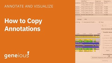 Copying Annotations in Geneious Prime