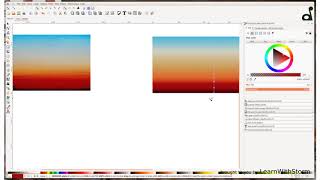 Amazing Sunset photo recreated with INKSCAPE