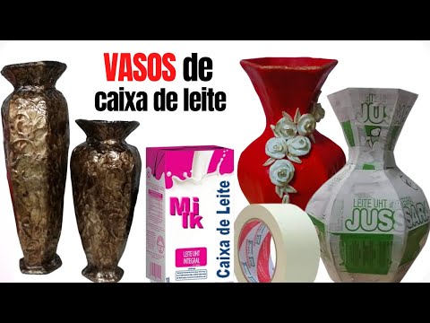 Vaso De Caixa De Leite (Flower Vase With Paper ) - Youtube