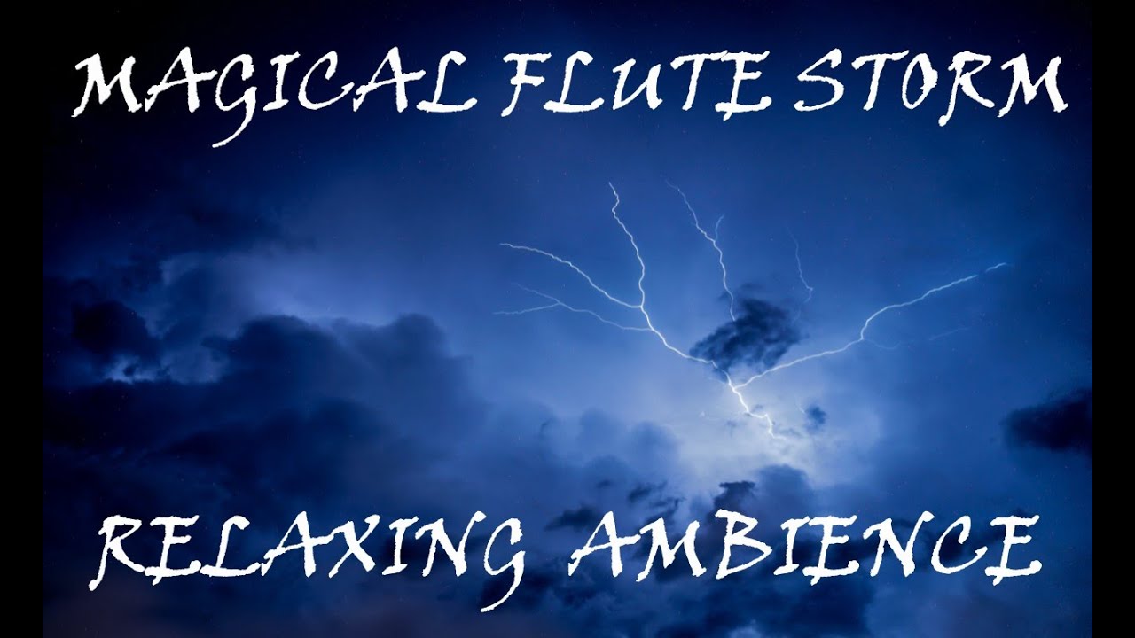 Magical Flute Storm Sleep Sounds an 8 Hours Dark Screen for Relaxation