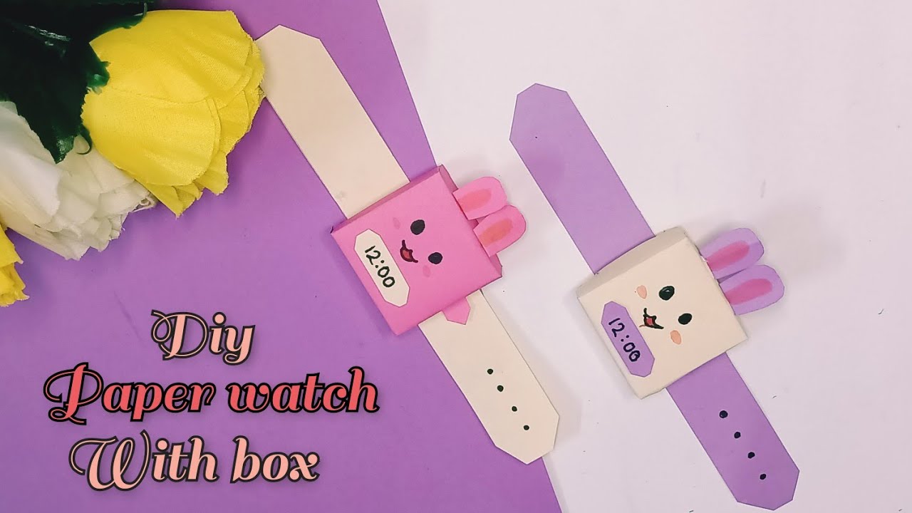 Diy How to easy paper watch/paper craft/origami watch/box paper watch ...