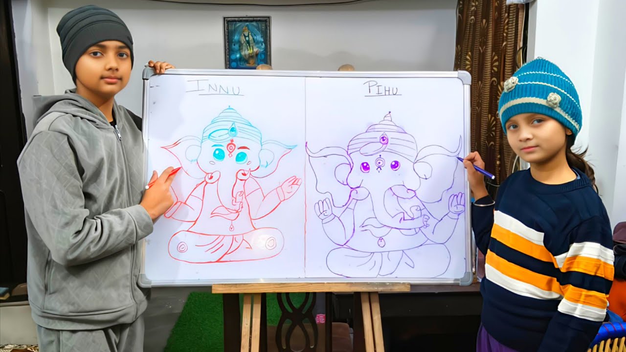 Aaj Hua Innu 🆚 Pihu Ke beech Drawing Competition
