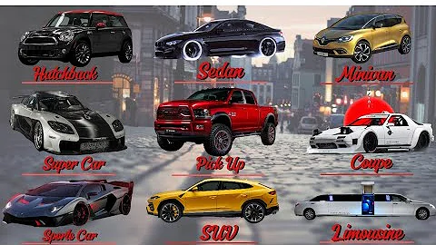 Different Types of Car Models and Body Design.