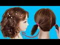 ЛЕГКО ПОВТОРИТЬ: Прическа на короткие волосы. Hairstyles for short hair. Peinados para cabello corto