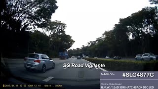 18jun2025 pie #SLG4877G bmw 116d unable to keep in lane