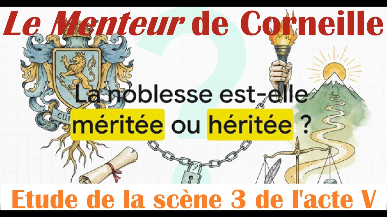 Le Menteur - Acte V, scène 3🤥 (texte en description) #bacdefrançais #premiere #corneille