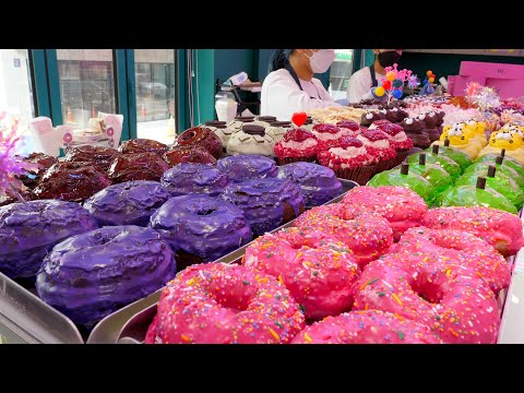 인스타에서 핫한 강남 수제도넛 매일 새벽 40가지를 만드는 차원이 다른 압도적 비주얼 수제도넛 Visual Homemade Donuts Korean Street Food 