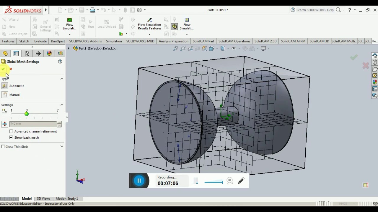 אנליזת זרימה סולידוורקס - Flow Simulation SOLIDWORKS 2017 - YouTube