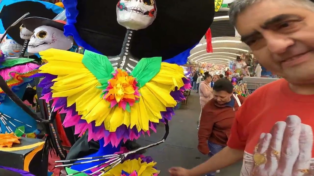 MERCADO DE JAMAICA, CDMX/¿DONDE COMPRAR CATRINAS DE PAPEL MACHE?