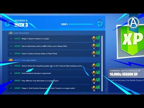 new fortnite week 3 challenges 1950 wins use code - all fortnite challenges season 8
