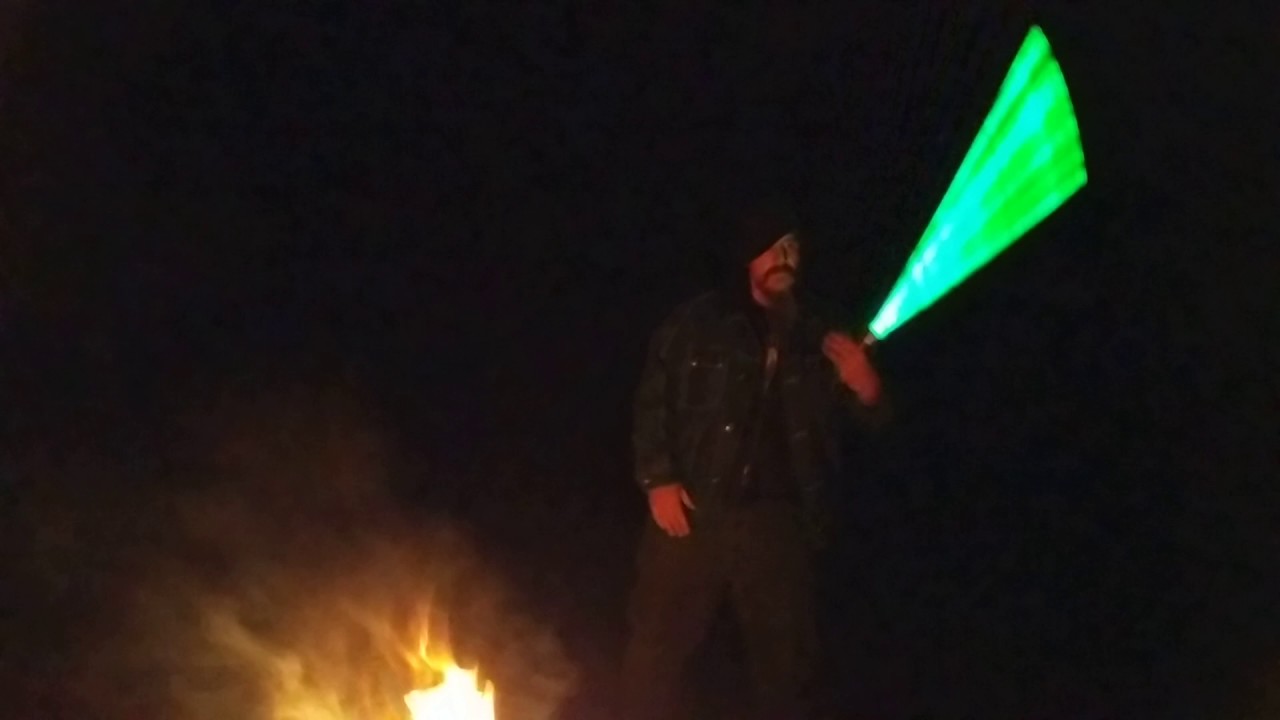 Fireside Jedi LIghtsaber Practice - See How We Have Fun in the Woods at NIght