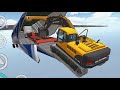 Challenge! Hanging on to an airplane with a forklift arm