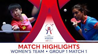 Sun Yingsha (CHN) vs Ayhika Mukherjee (IND) | WT GP1 - Match 1 | #ITTFWorlds2024