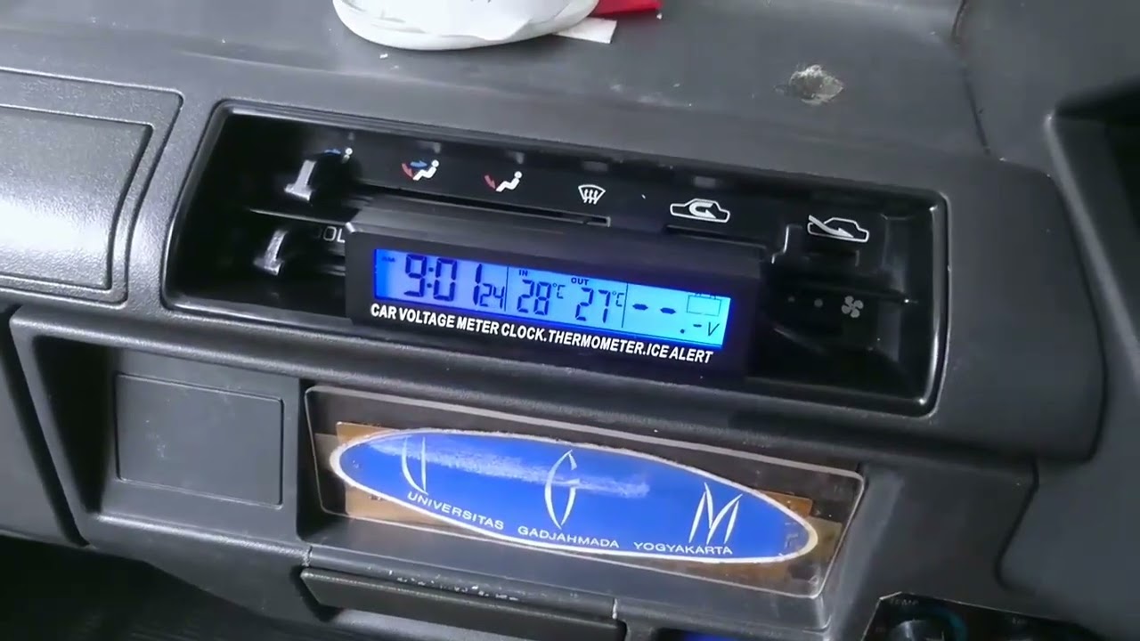 Indikator Mobil 3 in 1 Jam Tanggal Digital, Thermometer, Voltase Aki